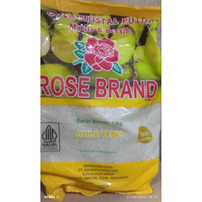 

Gula Pasir 1 KG Rosebrand Kuning