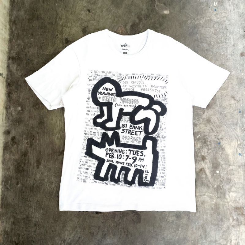 Baju Uniqlo x Keith Haring Second Original Bekas Murah pria wanita Oversize t-hirt