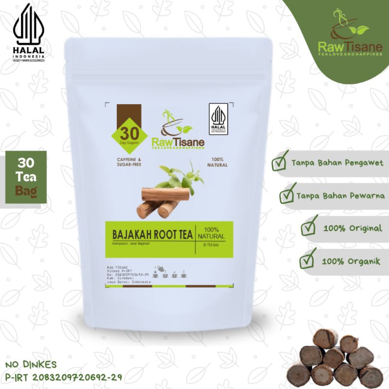 

RAW TISANE AKAR BAJAKAH Bajakah Root Tea : Teh Akar Bajakah Merah Isi 30 Tea Bag