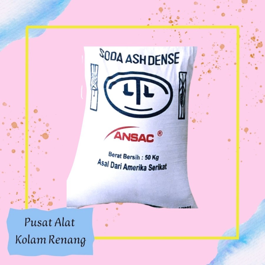 Soda Ash Kolam Renang 50Kg / Soda Penjernih Air Kolam Renang / Soda Ash Penambah PH Kolam Renang