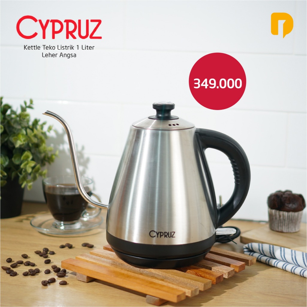 Cypruz Kettle Teko Listrik 1 Liter Leher Angsa