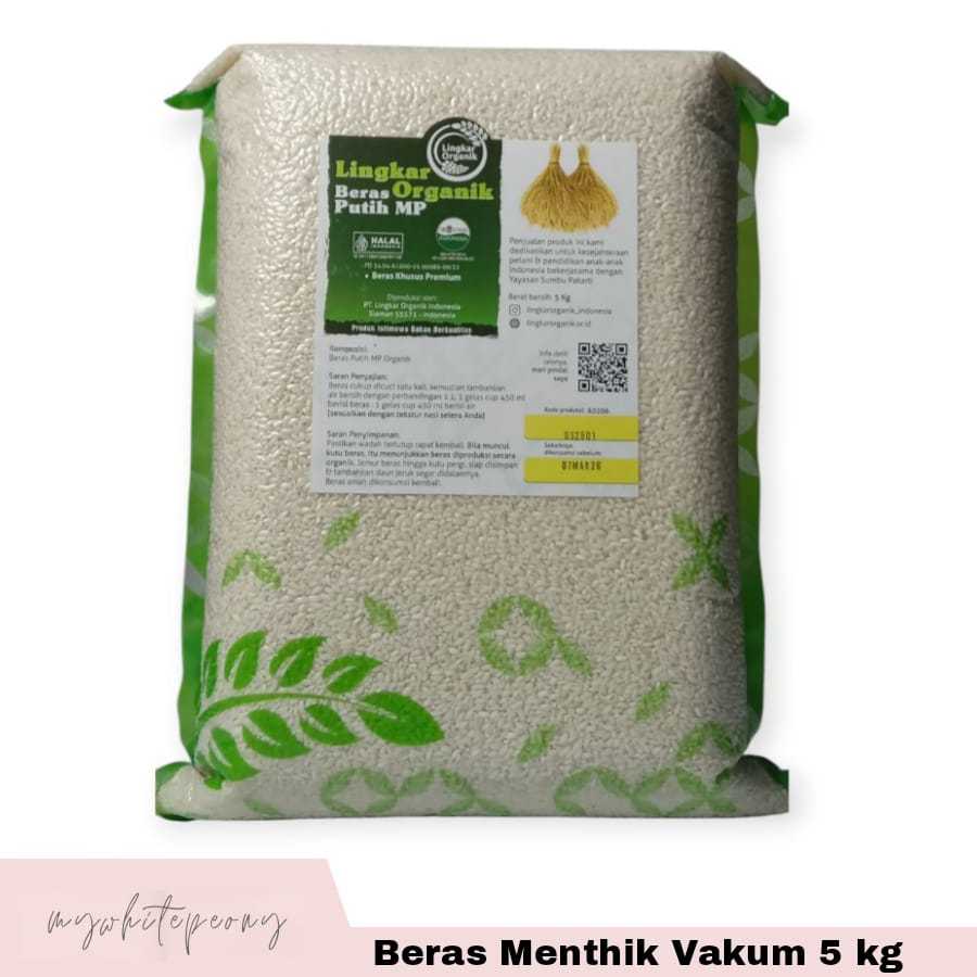 

Beras Mentik Menthik Putih Lingkar Organik 5 Kg Packing Vakum