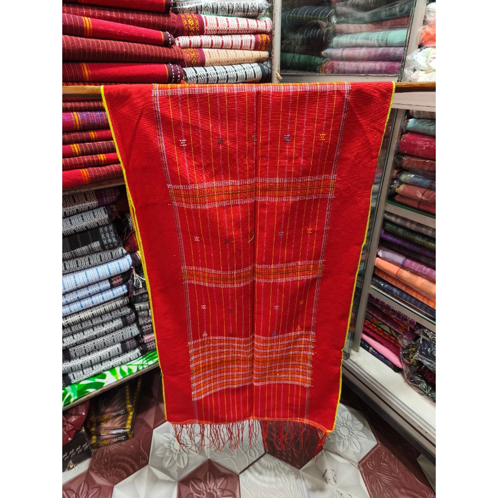 Ulos Simalungun Suri-suri Tenun Mesin Merah