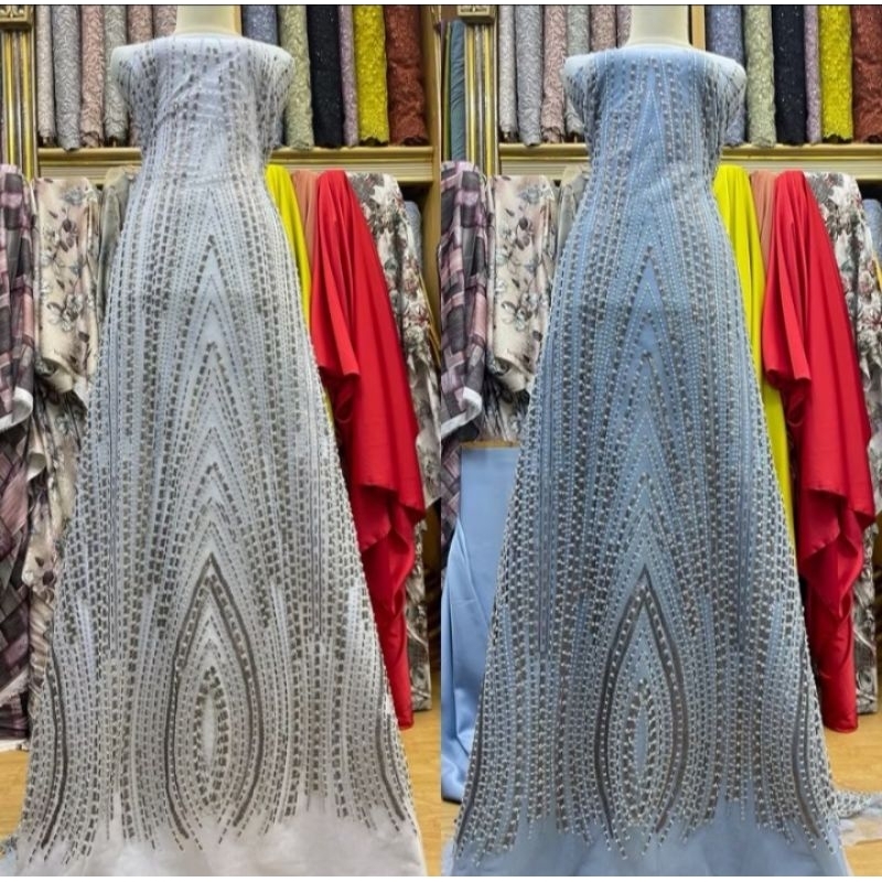 Kain tille vexana payet || kain brukat kebaya pesta bridesmaids || wedding dress ,gaun pesta