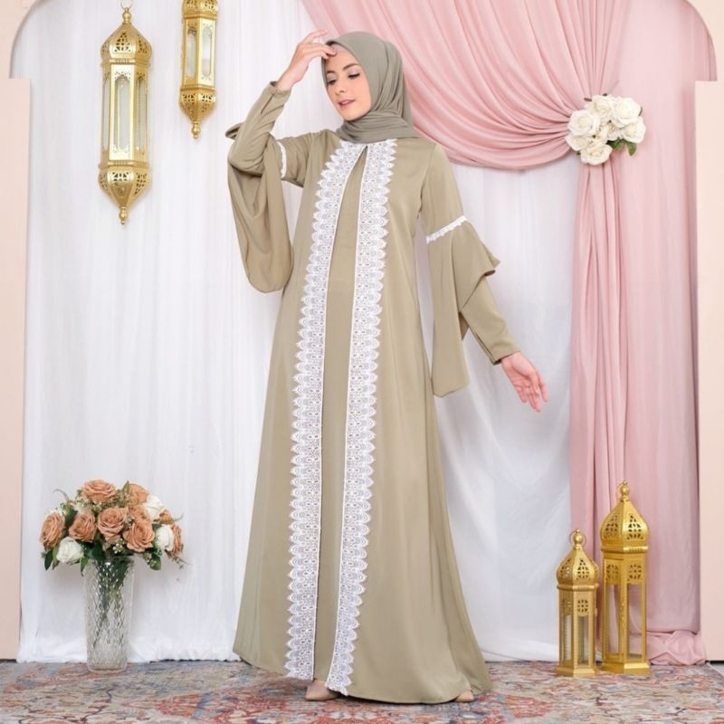 ZEBA DRESS KAZANAA (PRELOVED 1X PAKAI) – Sage Zeba Dress By Kazanaa Size S