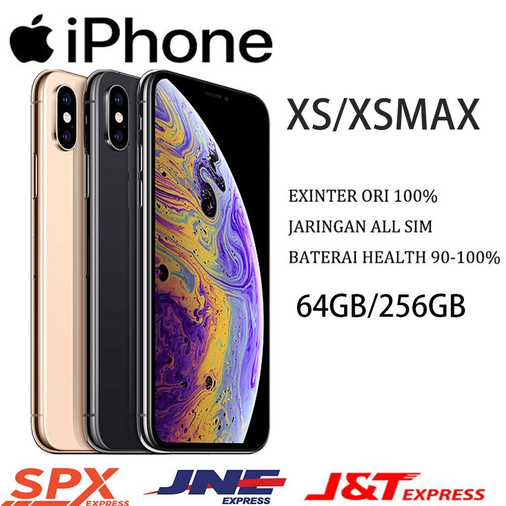 iPhone  XS / XS MAX 64GB / 256GB SecondHand Fullset Bergaransi Terpercaya second ori fullset mulus