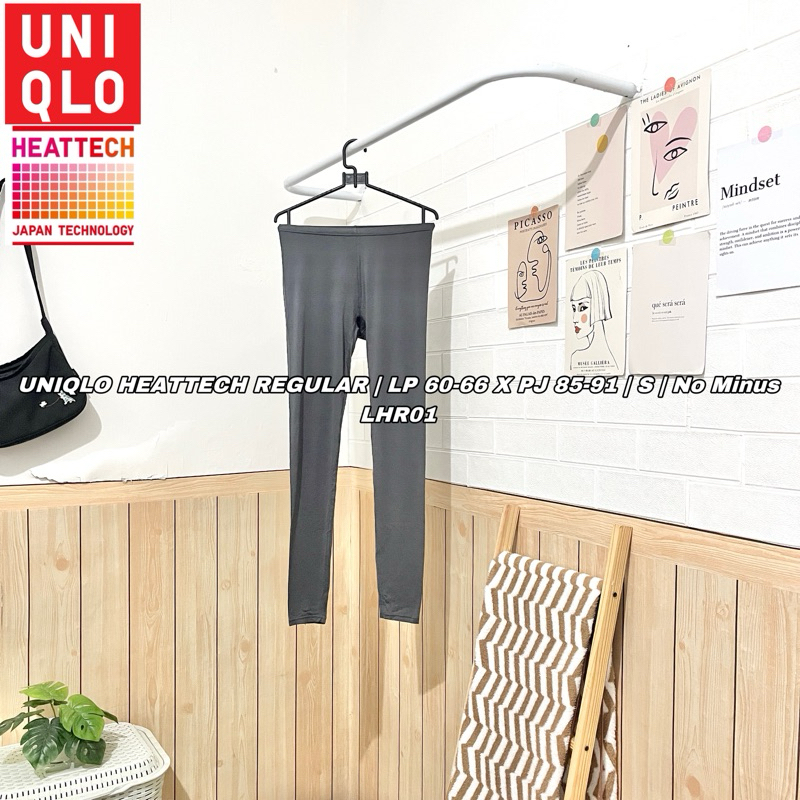 Legging Uniqlo Heattech Regular Abu Wanita Size S L