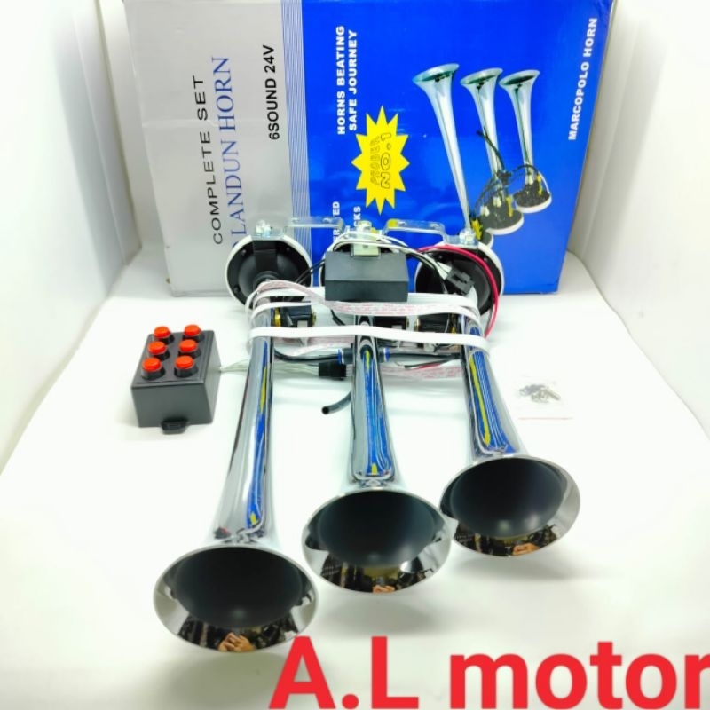 KLAKSON ANGIN TELOLET 3 CORONG 6 SUARA 12 VOLT 24 VOLT