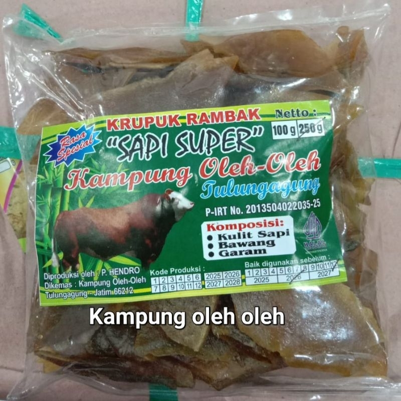 

Rambak sapi mentah berat 250gram