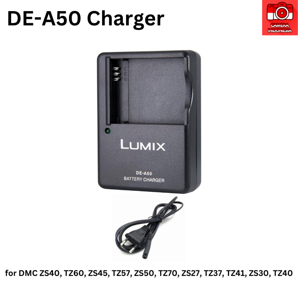 Charger DE-A50 Baterai Kamera Lumix DMW-BCM13 DMC ZS40 TZ60 ZS45 TZ57 ZS50 TZ70 ZS27 TZ37 TZ41 ZS30 