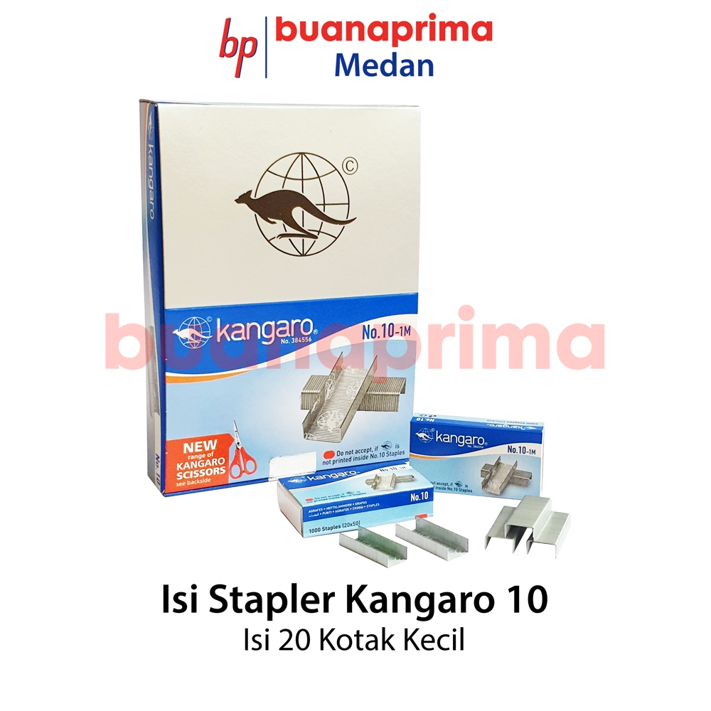 

ISI STAPLER KANGARO NO 10 isi 20 pcs Refill Anak Hekter Staples
