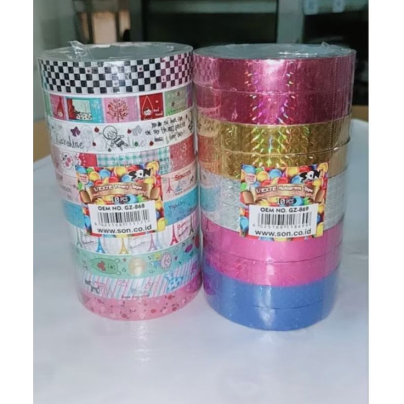 

ISOLASI FANCY 1/2X72 YARD / HOLO 1/2X72 YARD (10 ROL)