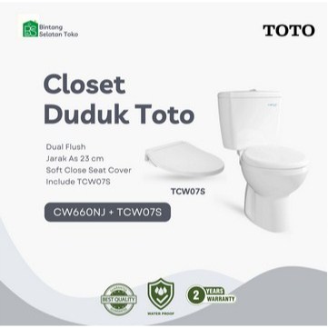 CLOSET DUDUK TOTO CW 660 NJ KLOSET KAMAR MANDI ORIGINAL TOTO CW660 NJ