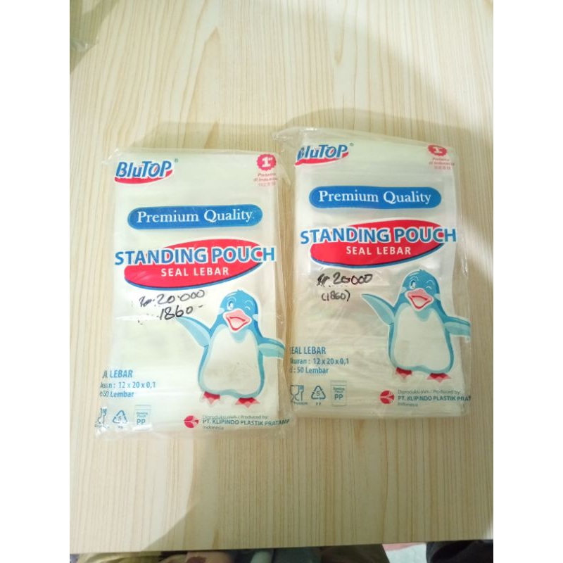 [Isi 50] Plastik Standing Pouch/Standing Pouch Bening Transparan /Plastik Berdiri Standing Pouch