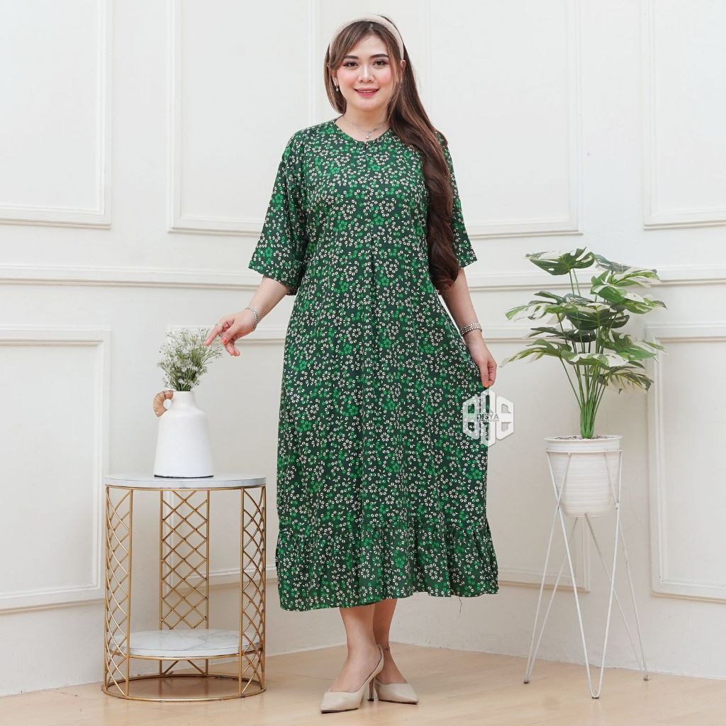 Daster Rayon Jumbo  LD 130 - 140 | Daster Super Jumbo Busui Terbaru By Aisyah Fashion