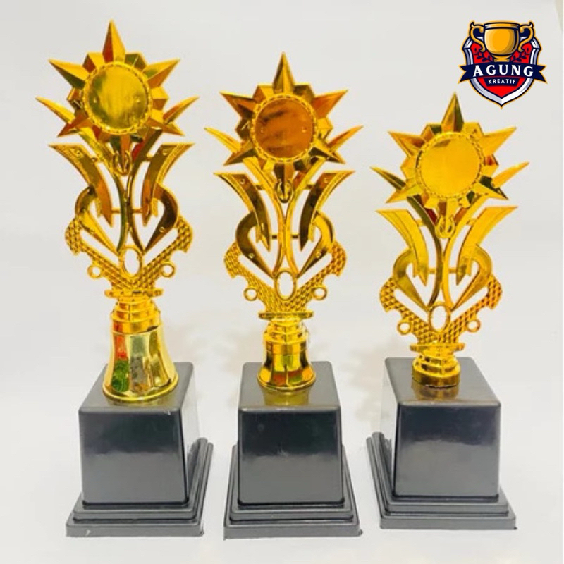 Piala 1 Set untuk Penghargaan Tinggi 30-35 cm Free Design Tulisan & Logo Tropi surabaya