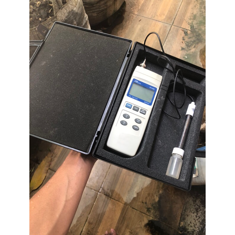 ph meter lutron ph208 pluse ph probe electrode  hand case alat ukur kualitas keasaman air