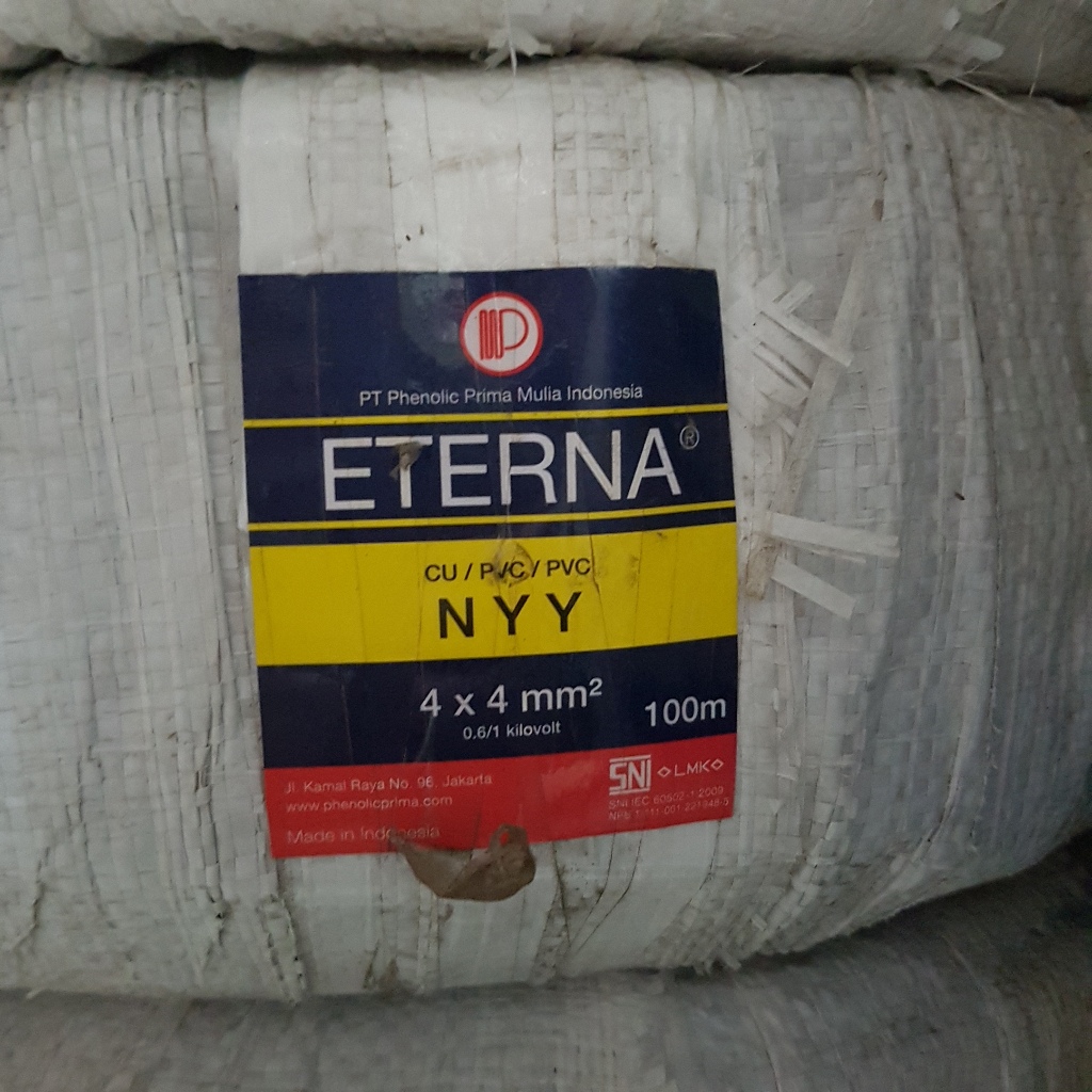 Eterna Kabel Listrik NYY 4 x 4 mm² Rol 100 Meter