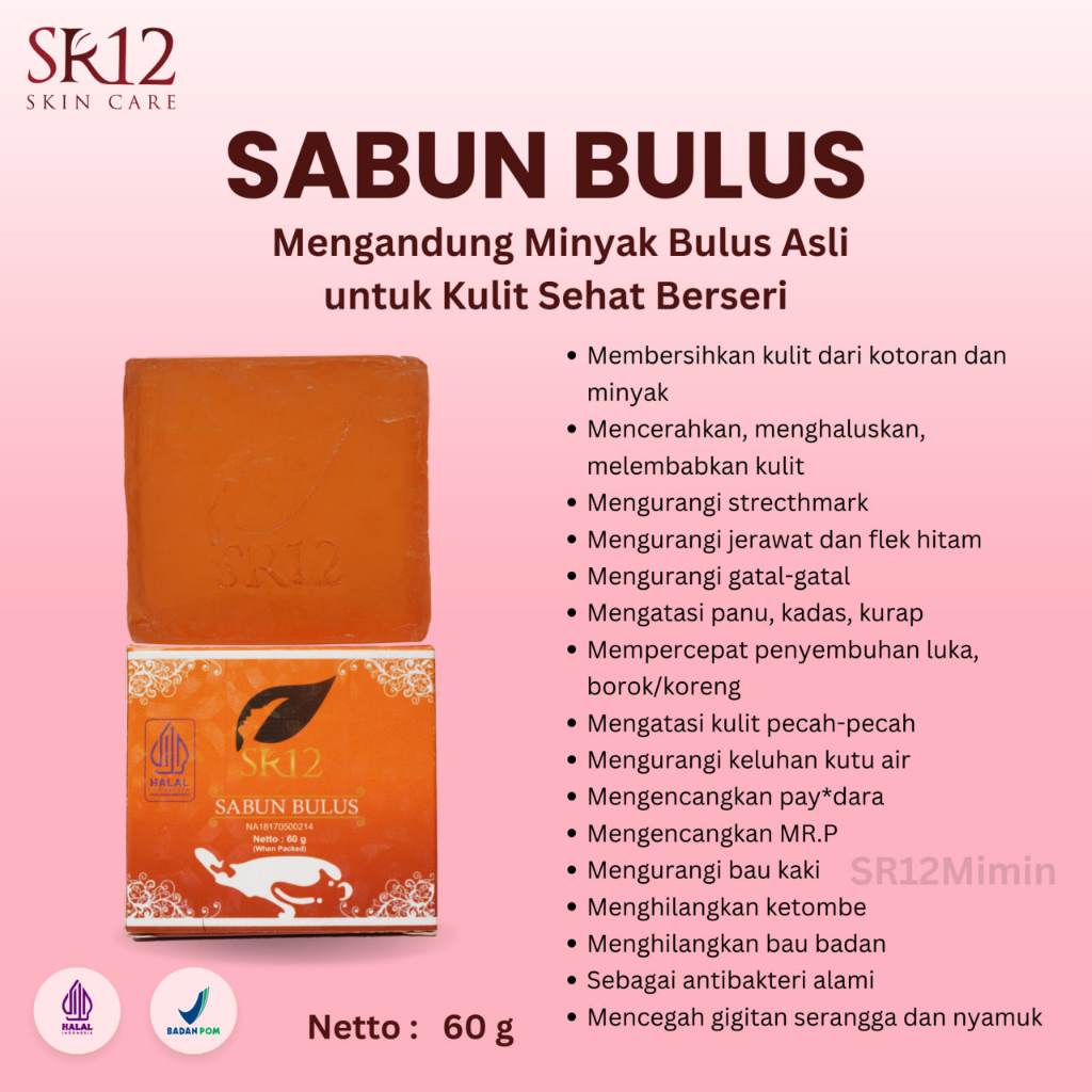 SABUN BULUS SR12 Sabun Mengatasi Gatal Kurap Borok Bekas Hitam