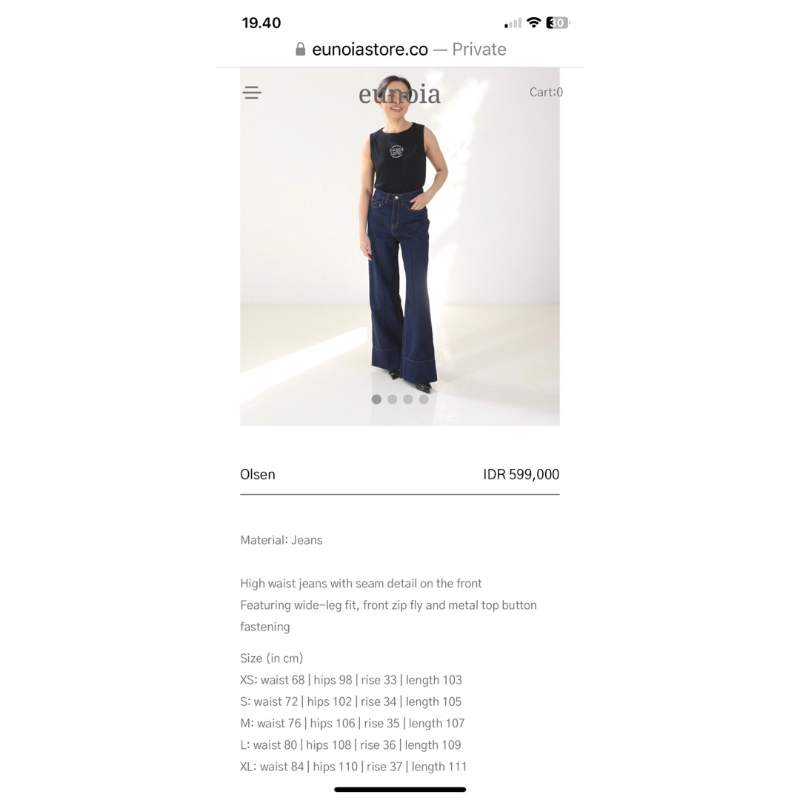 Eunoia Olsen Pants BUKAN DUMA COTTONINK CLARYN MONDAYBLUES