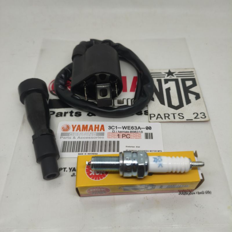 KOIL + BUSI + TUTUP BUSI 3C1 YAMAHA VIXION OLD LAMA ORIGINAL