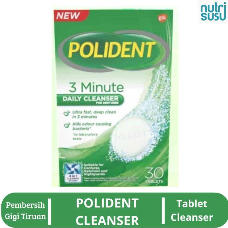 POLIDENT Pembersih Gigi Palsu Exp 2028