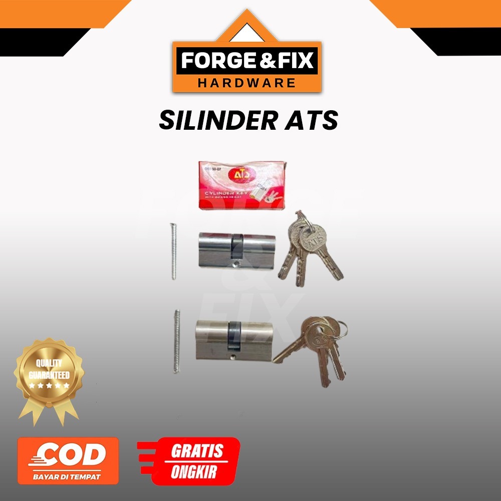 [12PCS] ATS Silinder Anak Kunci Pintu Rumah Kecil / Besar 60 MM Putih SN