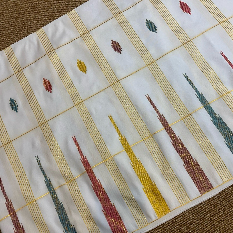 Kain sarung tenun asli lipa sabbe bugis sengkang makassar sutra termurah warna pastel putih bersih p