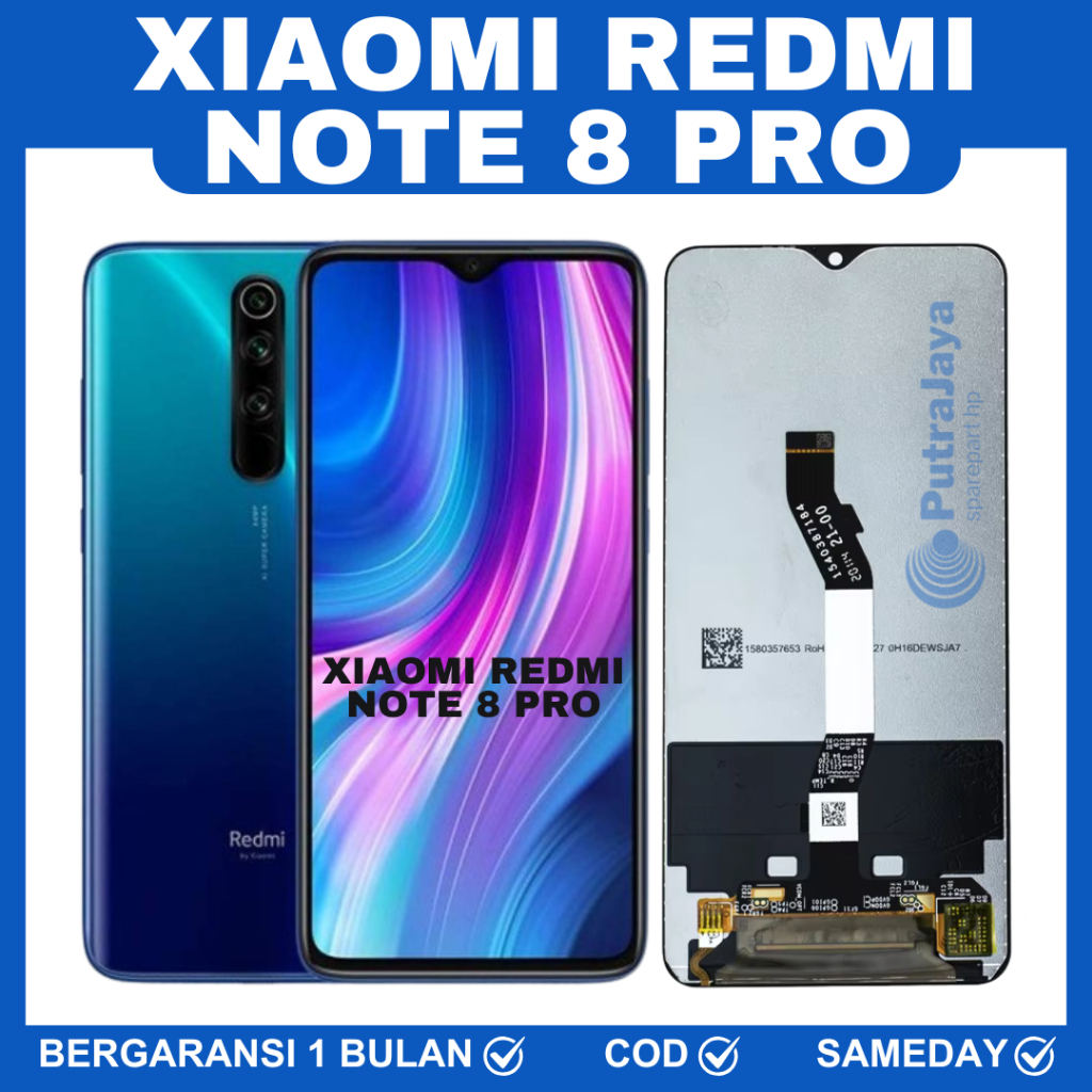 LCD XIAOMI REDMI NOTE 8 PRO / LCD  TOUCHSCREEN REDMI NOTE 8 PRO ORIGINAL OEM BERGARANSI 1 BULAN