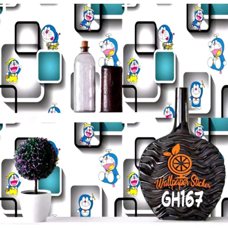 PUSAT GROSIR WALLPAPER Wallpaper Dinding Doraemon Wallpaper Dinding Motif Emon Baling Wallpaper Kama