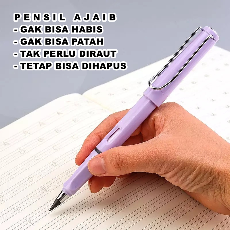 

PENSIL ABADI Anti Patah + Penghapus Pensil Ajaib Tanpa Raut Alat Tulis Sekolah