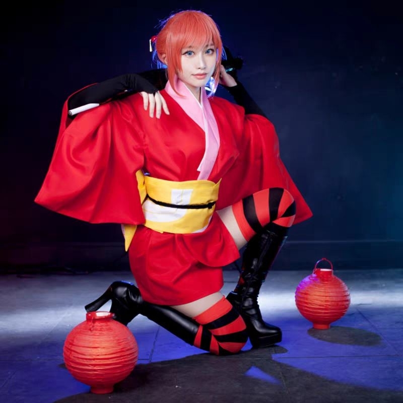 Kagura kostum anime gintama versi kimono