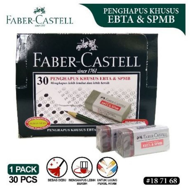 

Penghapus Faber Castell Panjang Abu-abu Eraser Special EBTA & SPMB #187168 Original Quality