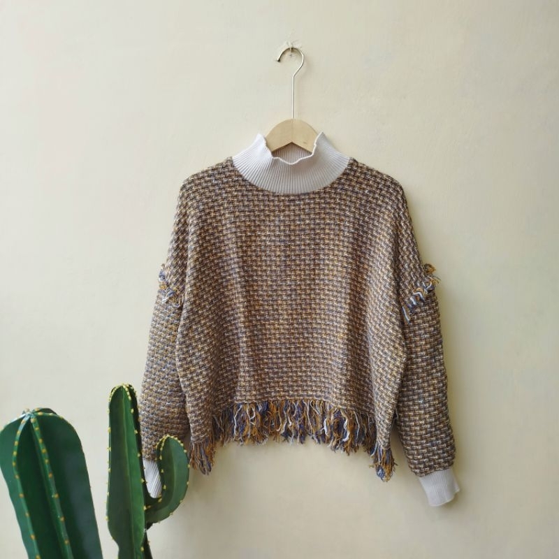 Zara sweater tweed preloved