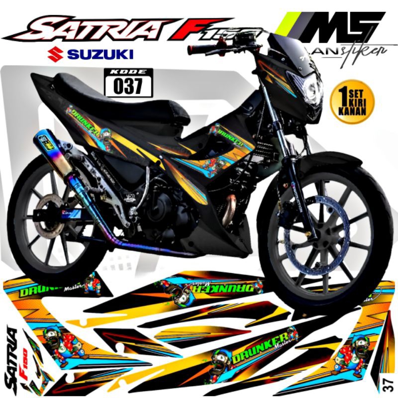 Decal Sticker Striping Variasi Satria Fu Facelift Raider R 150 Suzuki Satria Fu 150 Facelift 2013-20