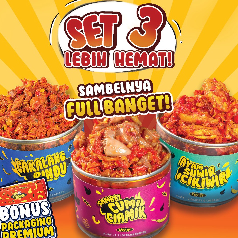 

Bisa Cod Eatsambel Paket Favorit Mas Yangun Set 3