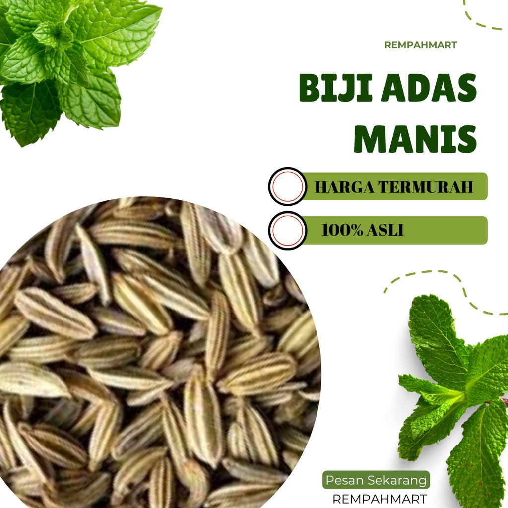 

500g Biji Adas Manis / Adas 500 gram / Rempahmart