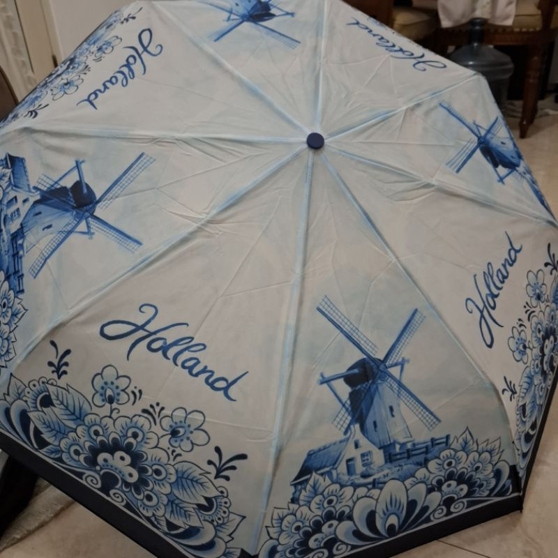 Payung Windmills Holland Delft Blue