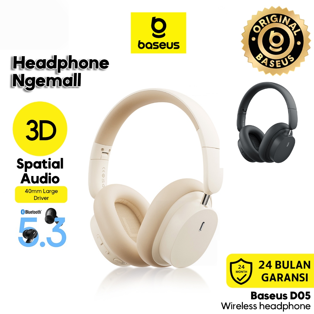 Baseus Headphone Bowie D05 Bass Upgrade Edition 2025 Wireless ENC Bluetooth 5.3 Wired Headset