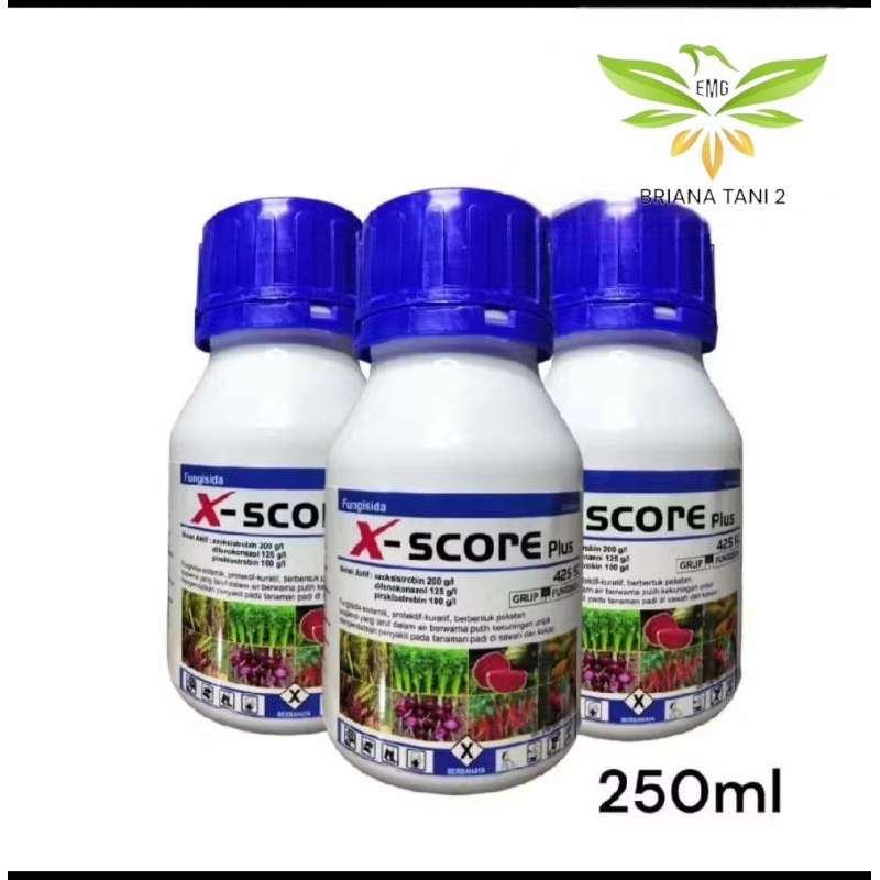 Fungisida X SCORE PLUS 425 SC 250 ml Azoksistrobin 200g/l Difenokonazol 125g/l Piraklostrobin 100g/l
