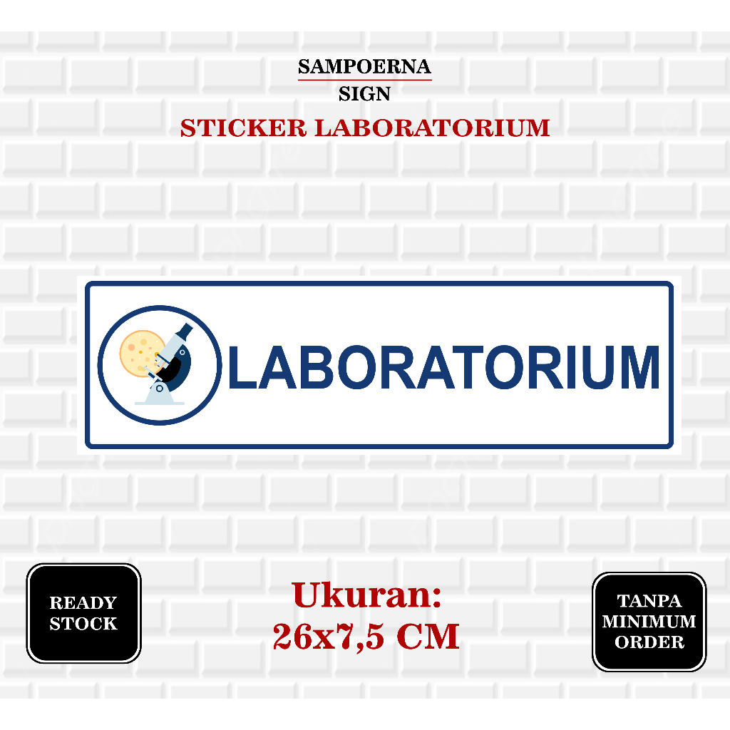 

Stiker Laboratorium / Ruang Laboratorim / Ruang Lab / Stiker Ruang Lab Klinik Rumah Sakit