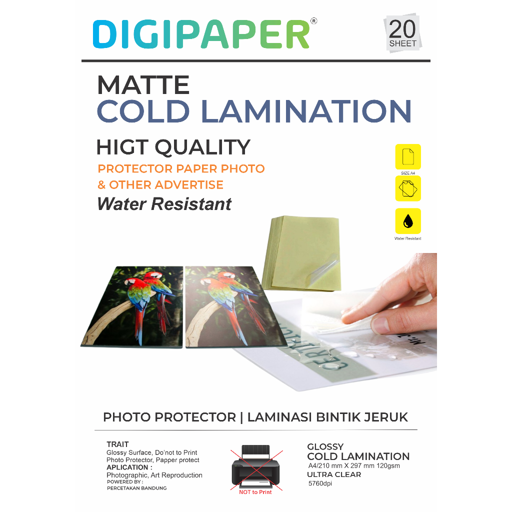 

Laminasi Doff / Matte Cold | Ukuran A4 | Untuk Kartu, Dokumen, Foto