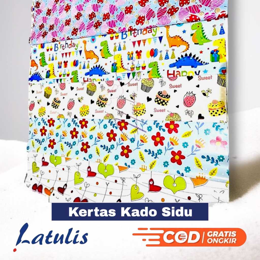 

KERTAS KADO SIDU SINAR DUNIA / KERTAS KADO MOTIF LUCU FANCY [50 LEMBAR /PACK]