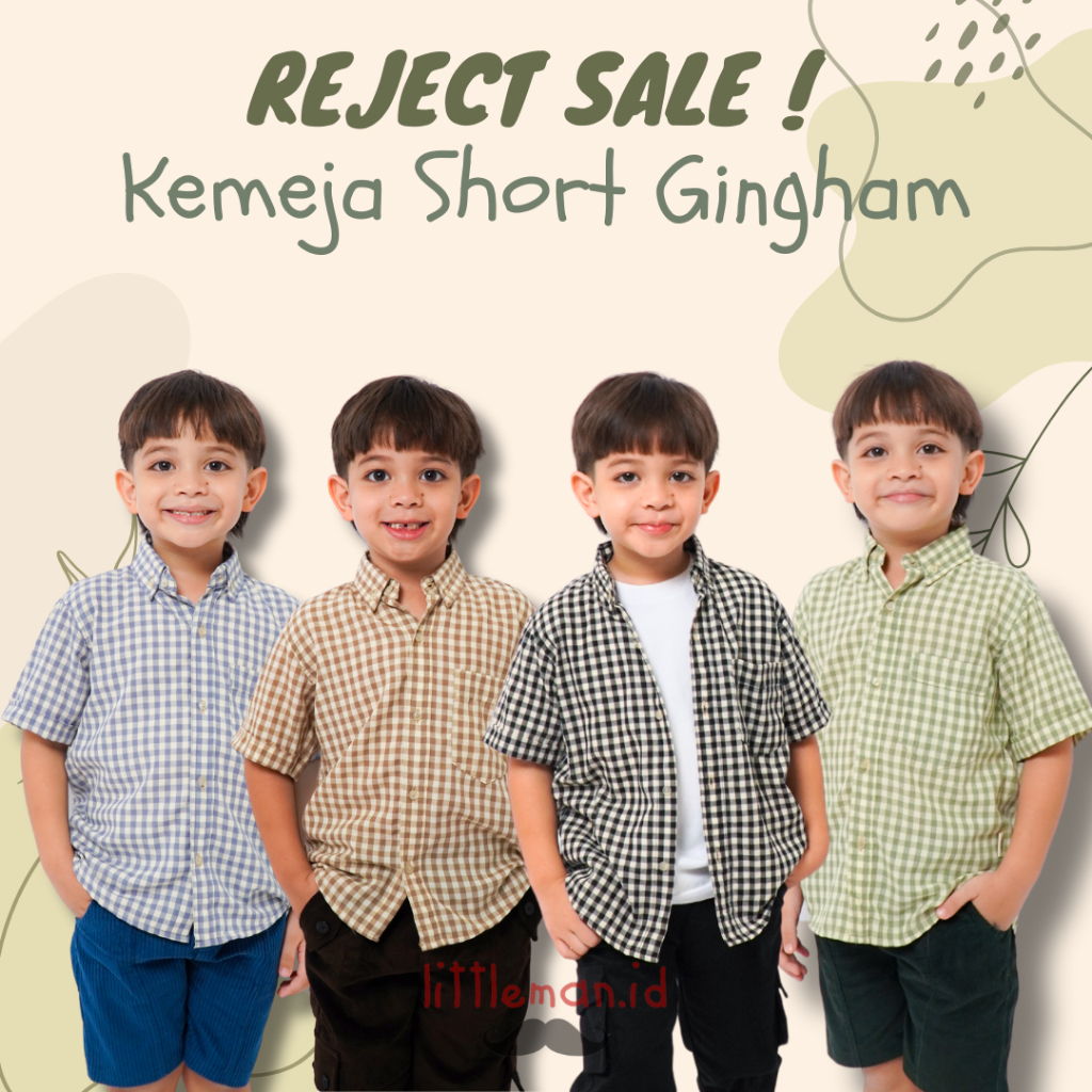 Reject Item Sale  Kemeja Short Gingham Series by littleman.id