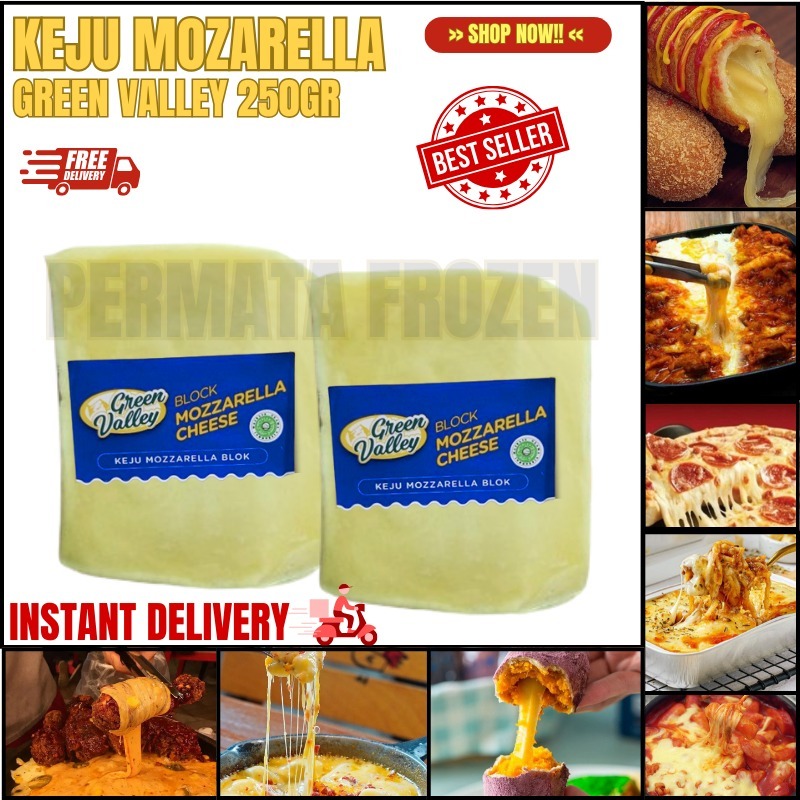 

Keju Mozarella Green Valley / Keju Mozarela 250gr Murah Original / Topping Pizza