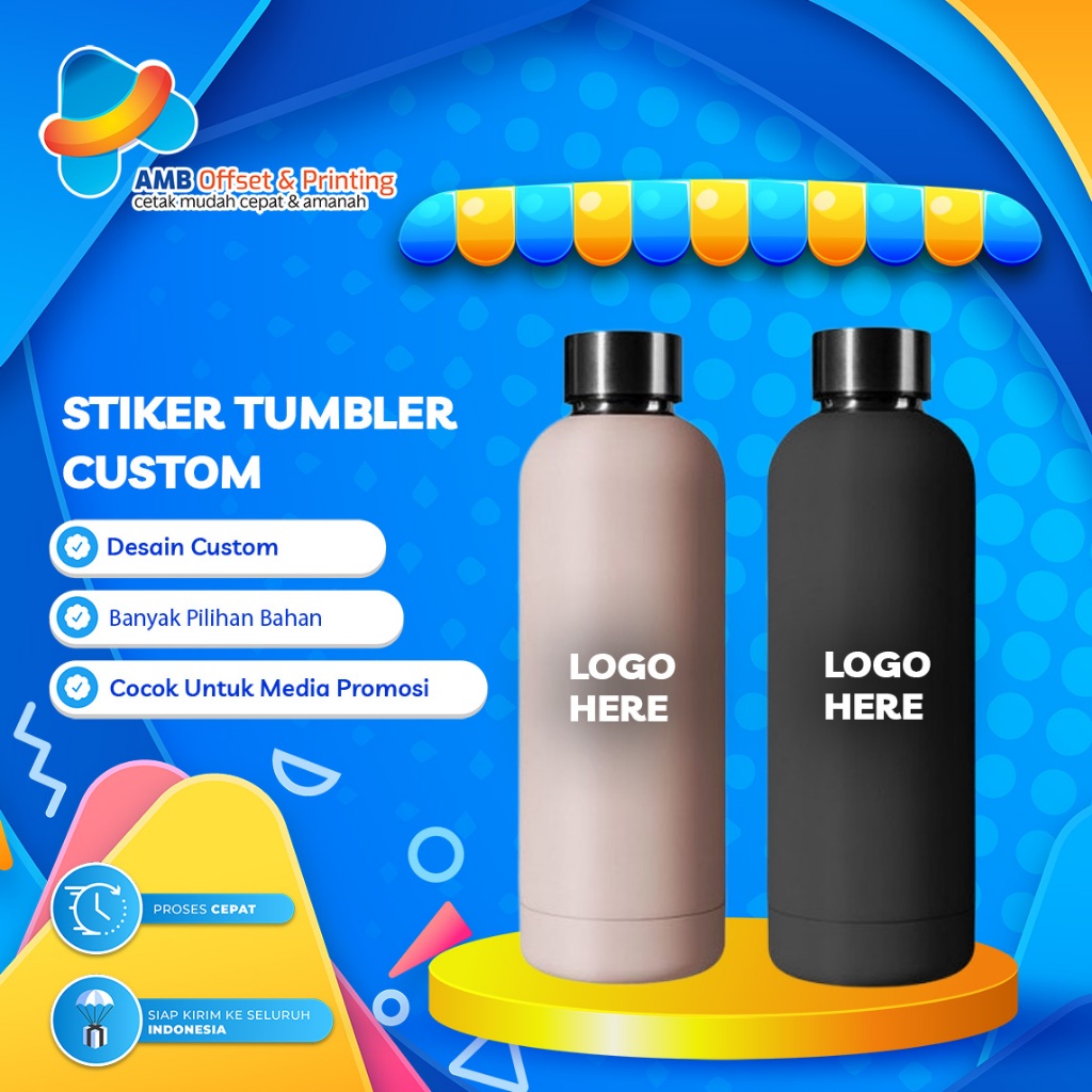 

Stiker Label Botol minuman Kopi Caffe/Tumbler anti air custom