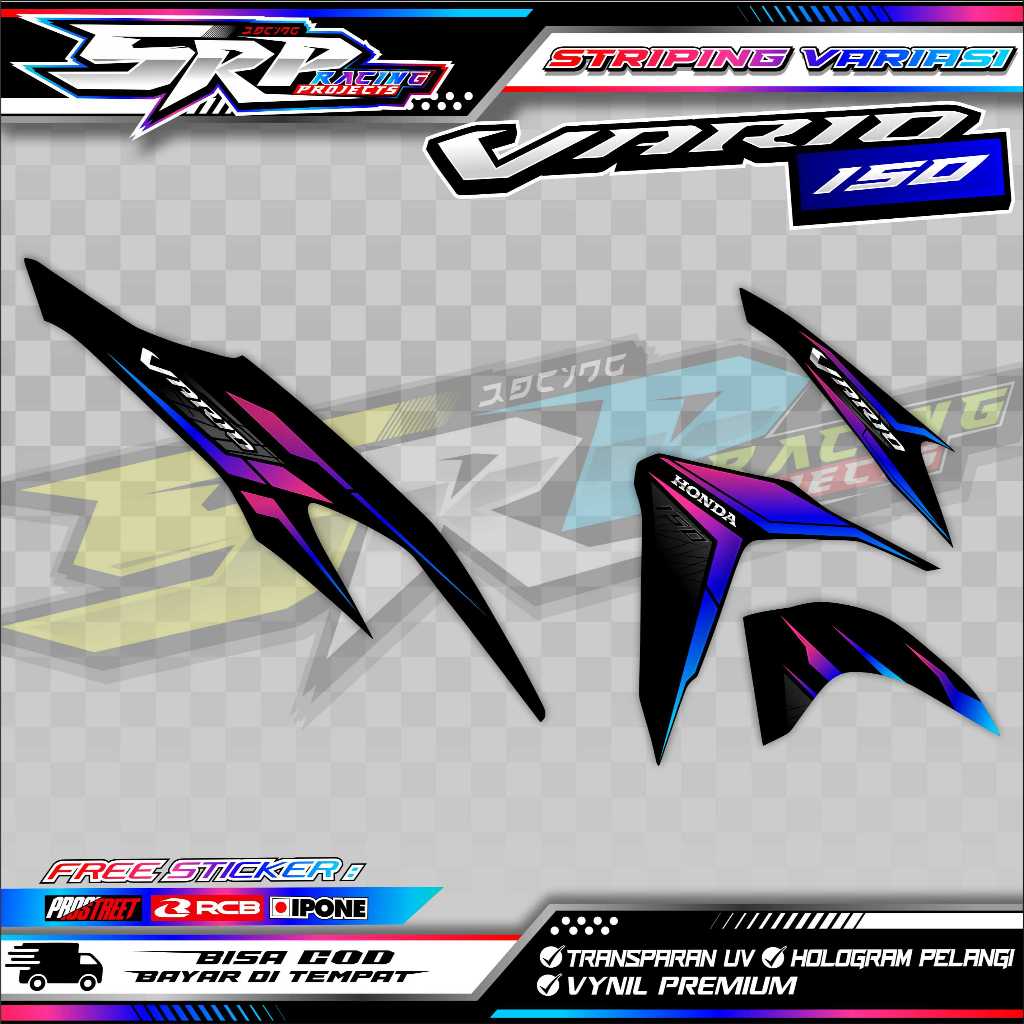 STRIPING VARIASI HONDA VARIO 150 LED NEW/ STICKER LIST MOTOR HONDA VARIO 150 LED NEW