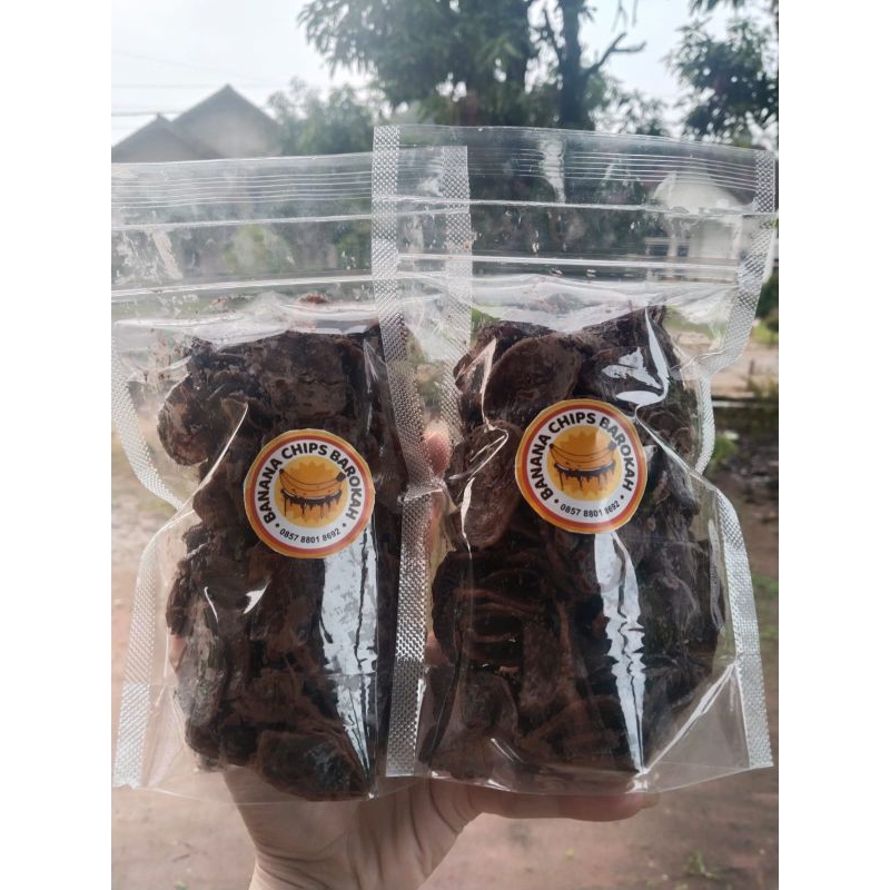 

Banana chips barokah Kripik pisang khas lampung enak, nagih dan halal