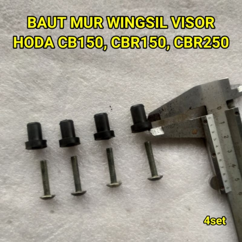 4set BAUT VISOR HONDA CB150, CBR150, CBR250 TMP BAUT MUR WINGSIL old