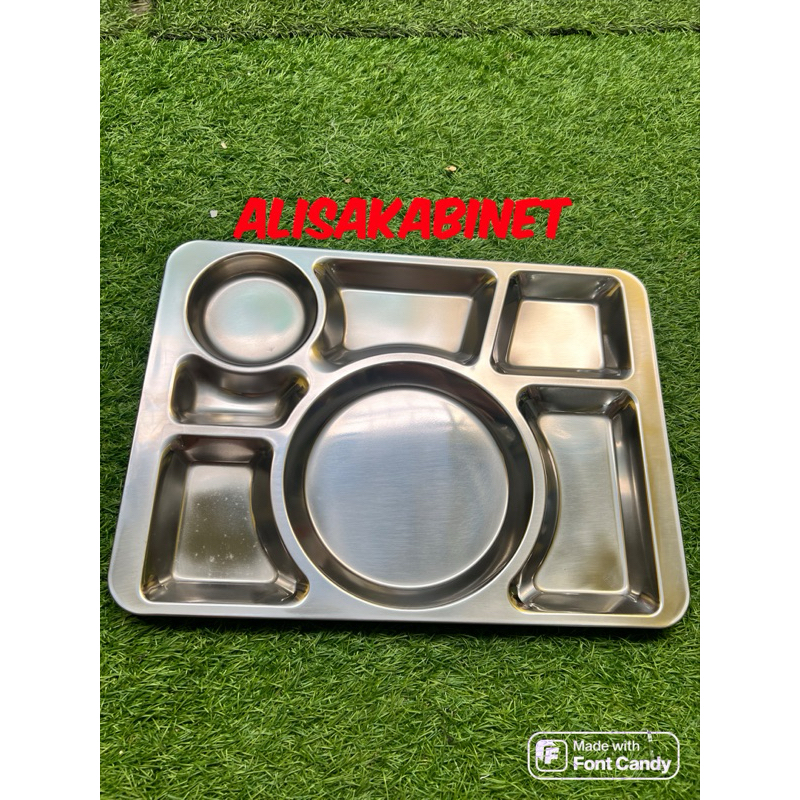 Piring Nampan Ompreng Food Tray 7 Sekat Jatah TNI